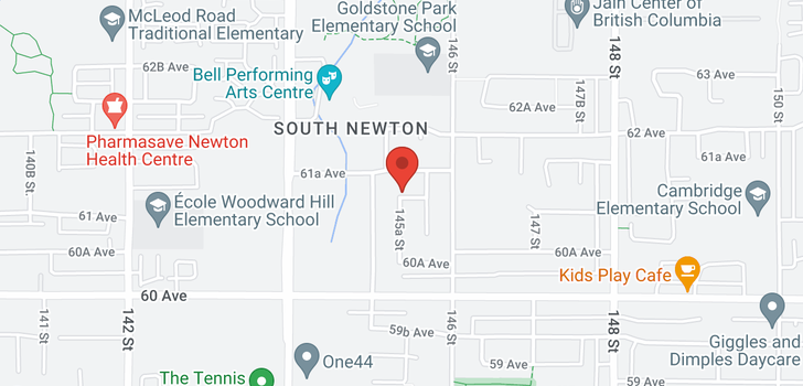 map of 14551 61 AVENUE